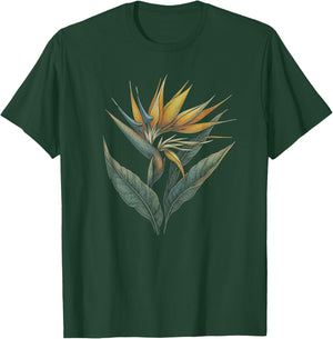 Bird Of Paradise Flower Art Design And Men T-Shirt - T-Shirt | Forest