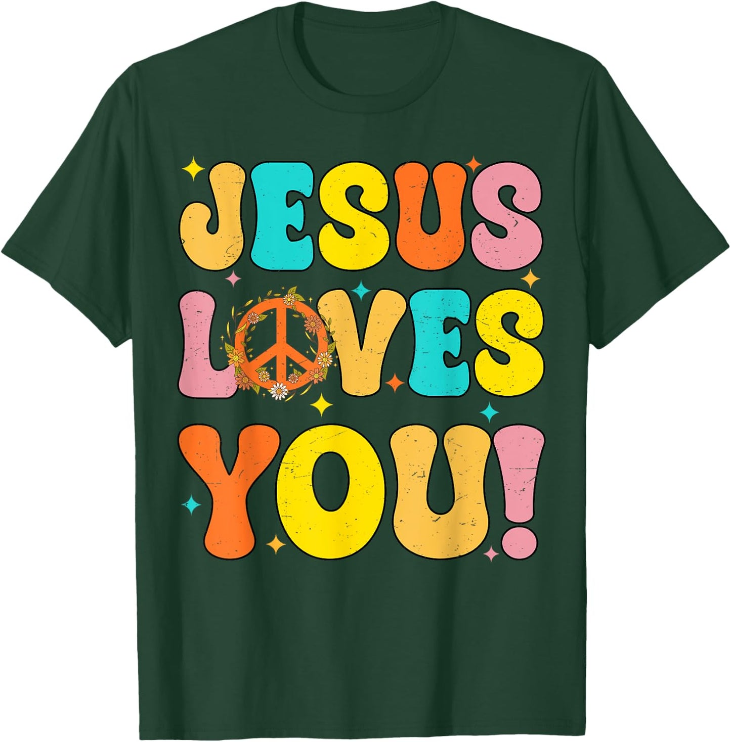 Jesus Loves You Christian Toddler Girls Boys Kids T-Shirt - T-Shirt | Forest