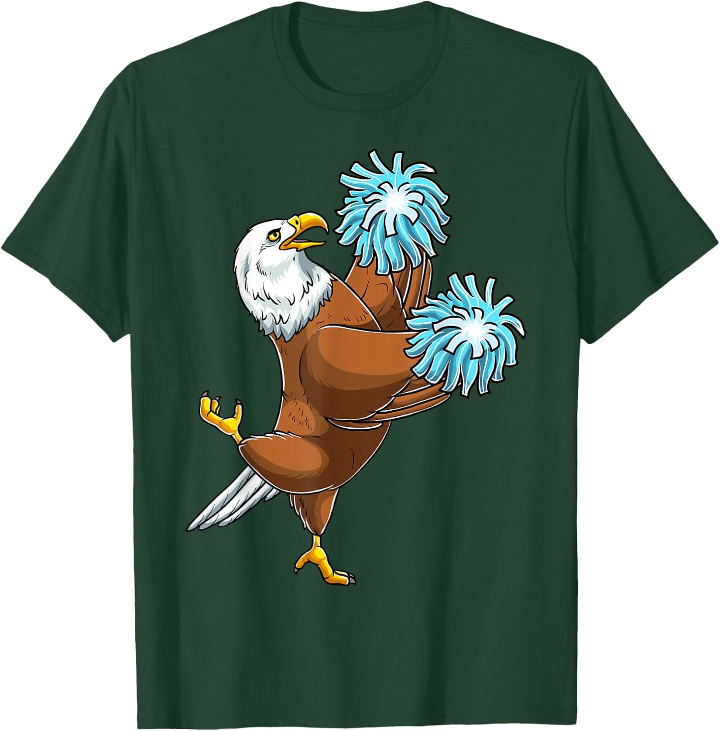 Cheerleading Eagle Cheerleader Cheer Flyer T-Shirt - T-Shirt | Forest