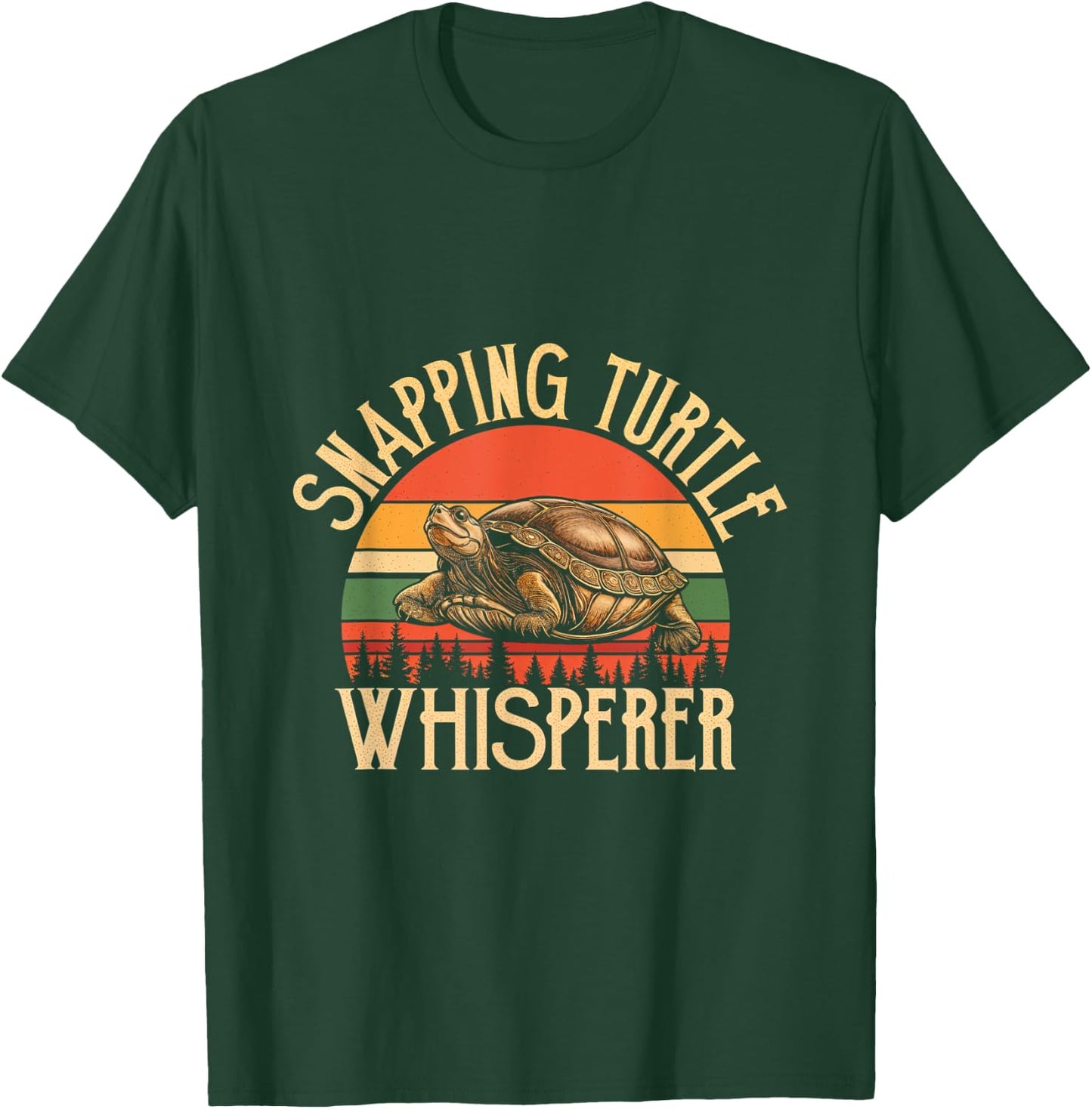 Snapping Turtle Whisperer Turtle Lover Reptile Nature T-Shirt - T-Shirt | Forest