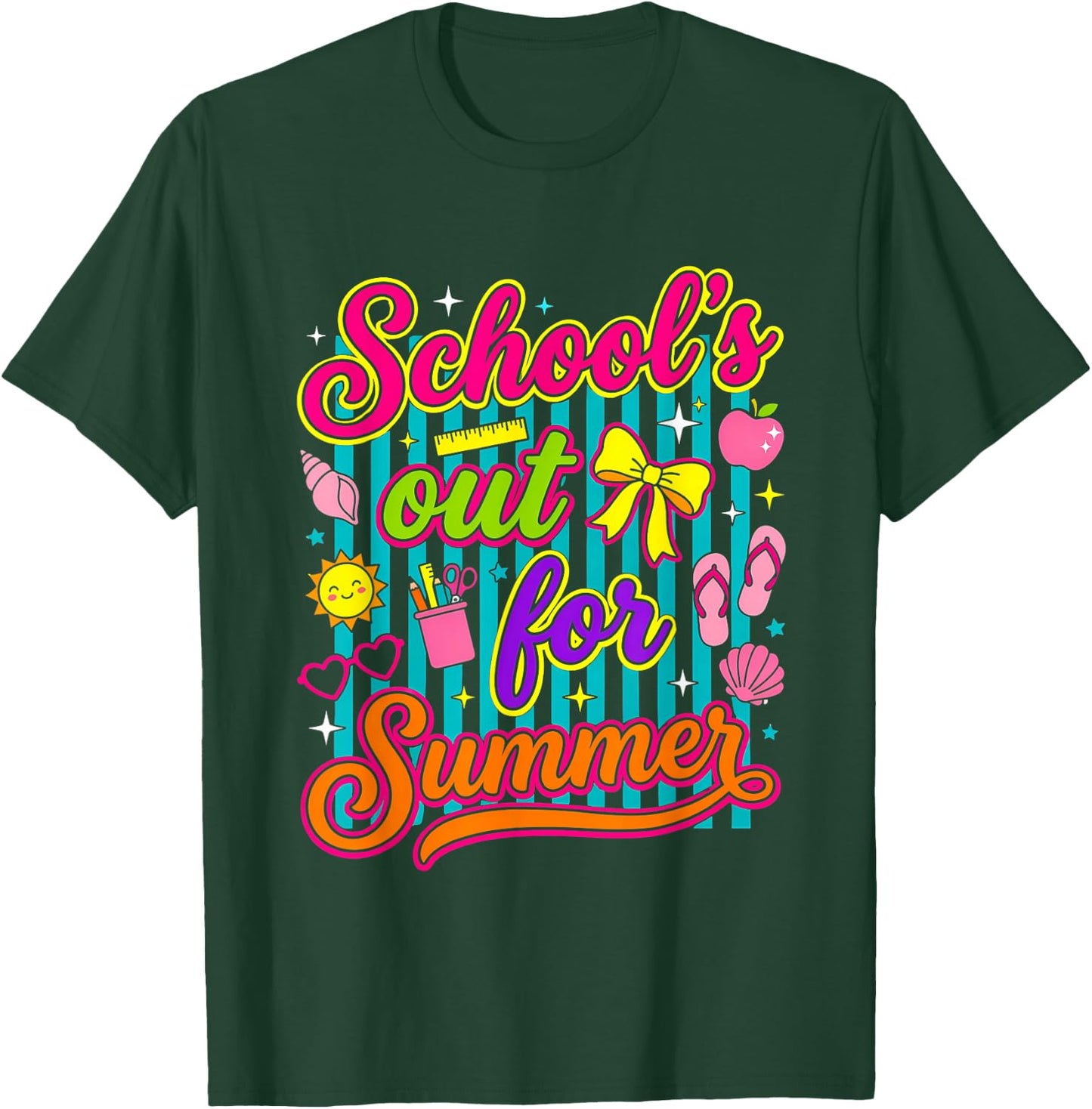 Schools Out for Summer Happy Last Day of School Teacher Boys T-Shirt - T-Shirt | Forest
