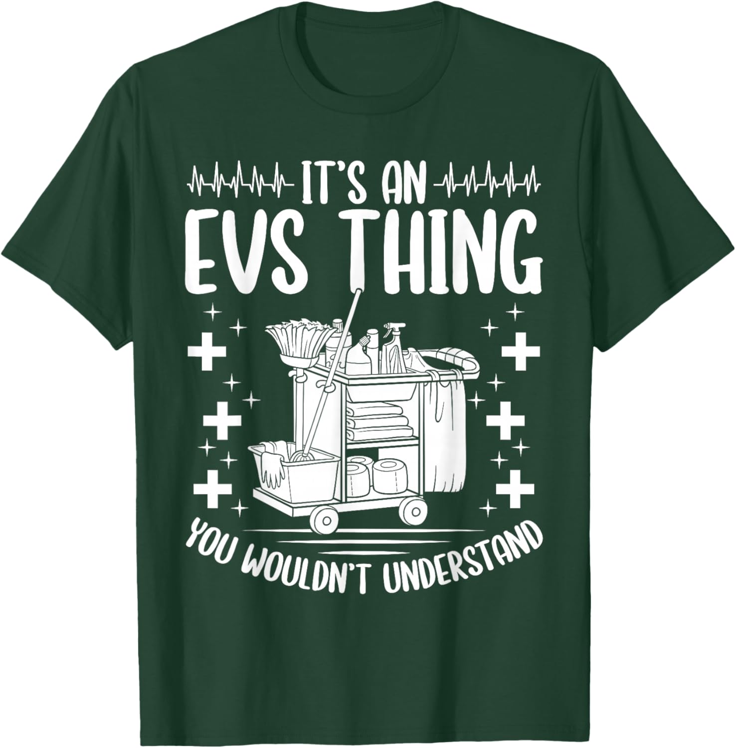 EVS Operator EVS Technician Badge Buddy EVS Tech Essentials T-Shirt - T-Shirt | Forest