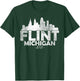 Flint Michigan MI | Skyline T-Shirt - T-Shirt | Forest