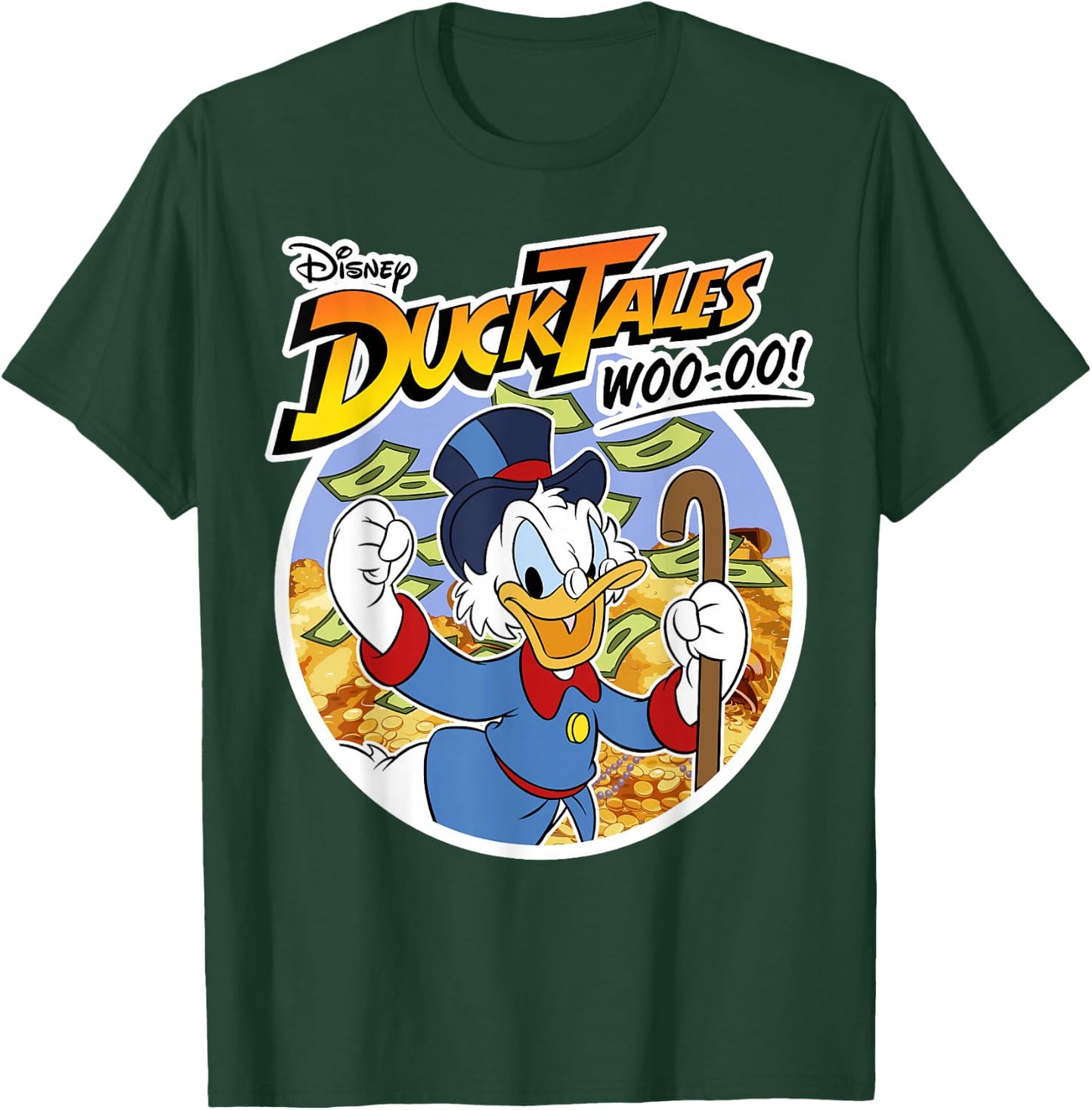 Disney DuckTales Classic Uncle Scrooge Woo-oo Small T-Shirt - T-Shirt | Forest