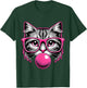 Cat with Glasses and Bubblegum Women Girls Kids T-Shirt - T-Shirt | Forest