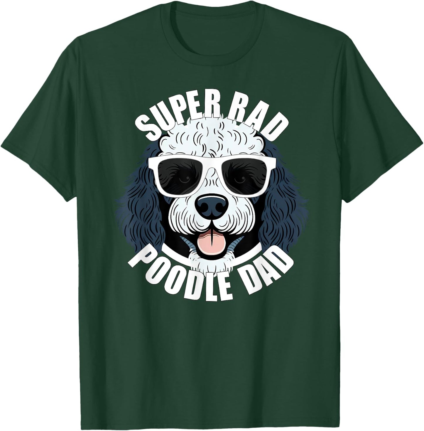 Poodle Dad Funny Father’s Day Parti Poodle Dog Dad Men’s T-Shirt - T-Shirt | Forest