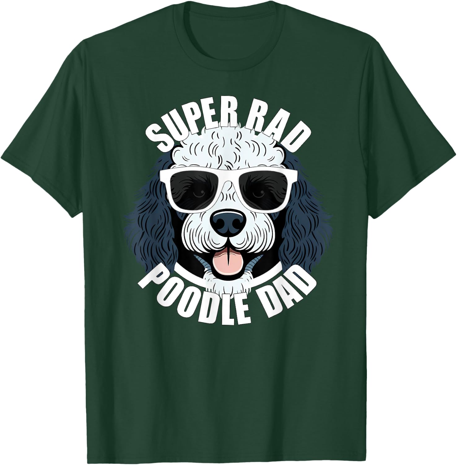 Poodle Dad Funny Father’s Day Parti Poodle Dog Dad Men’s T-Shirt - T-Shirt | Forest