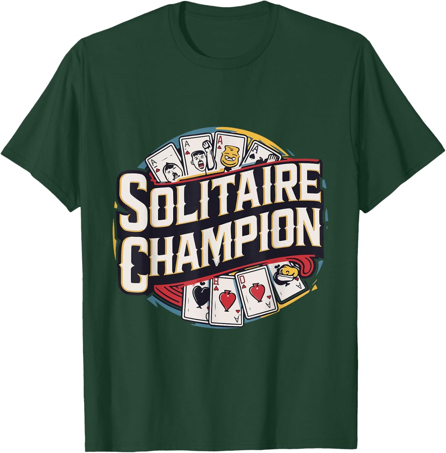 Solitaire Champion Card Games T-Shirt - T-Shirt | Forest