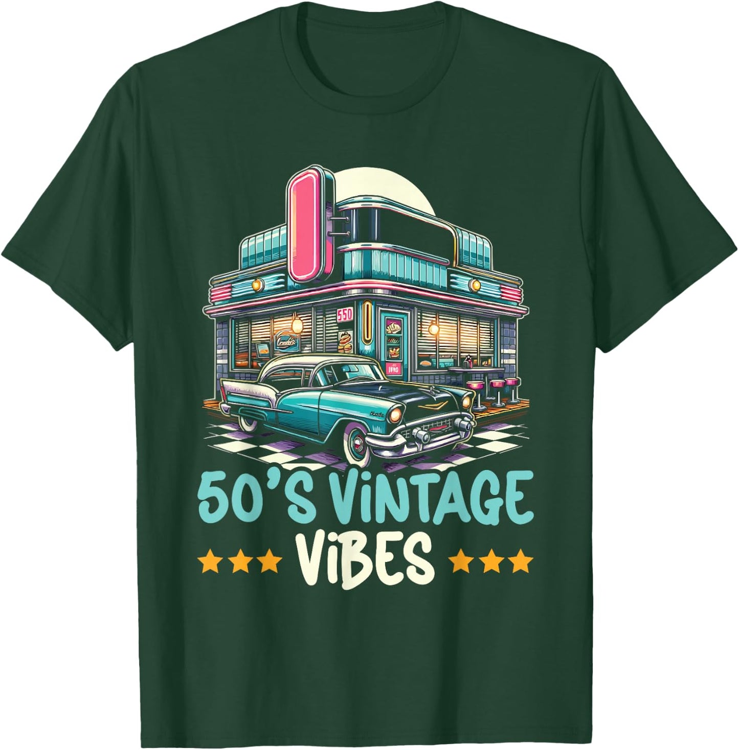 From The 50s Music 50's 1950 Party Fifties 50's T-Shirt - T-Shirt | Forest