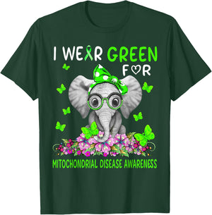 I wear Green For Mitochondrial Disease Awareness T-Shirt - T-Shirt | Forest