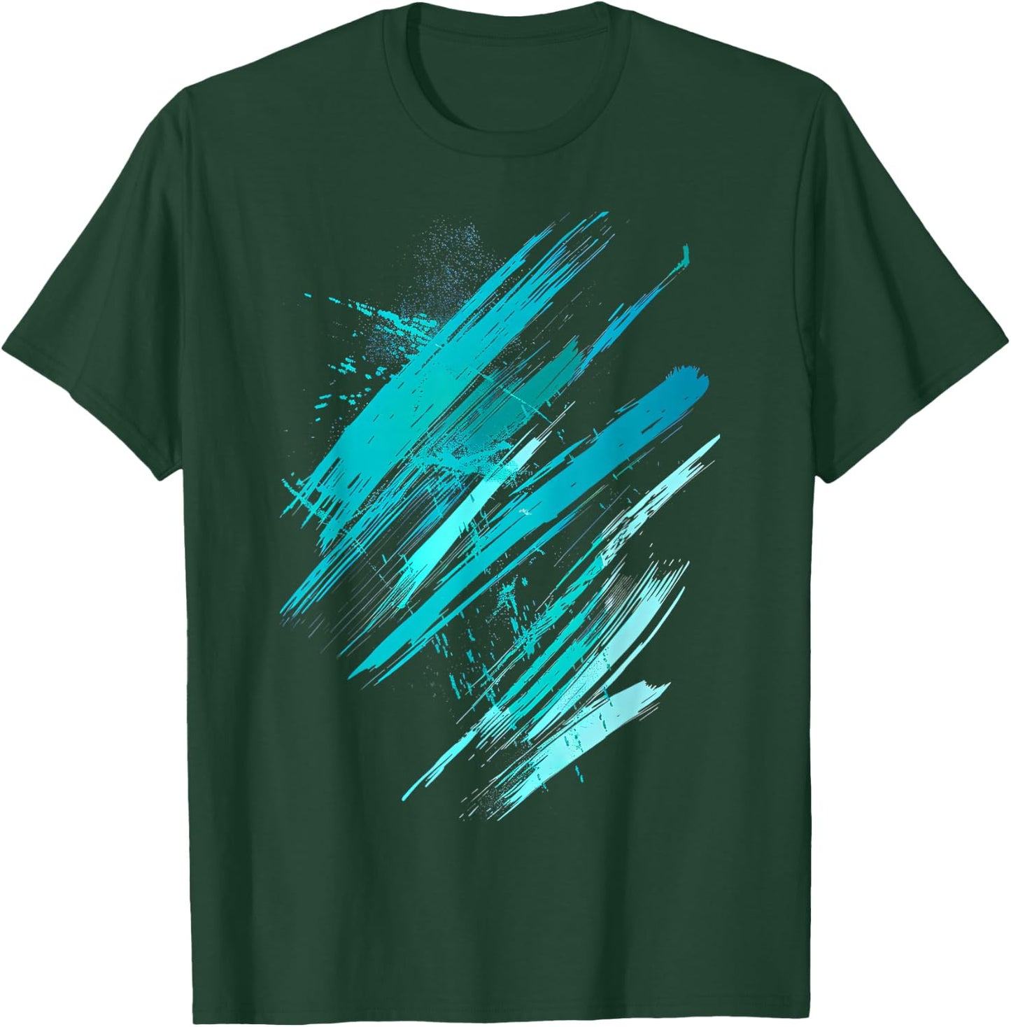 Turquoise and Black Running Graphic T-Shirt - T-Shirt | Forest