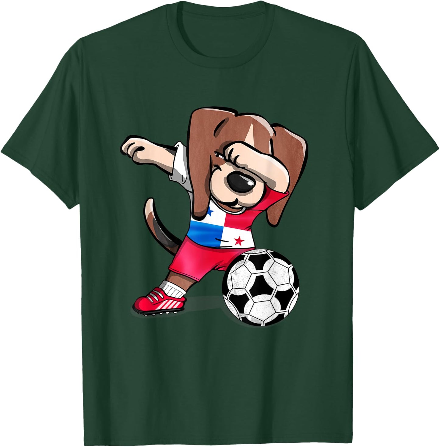 Dabbing Beagle Panama Soccer Fans Jersey Panamanian Football T-Shirt - T-Shirt | Forest