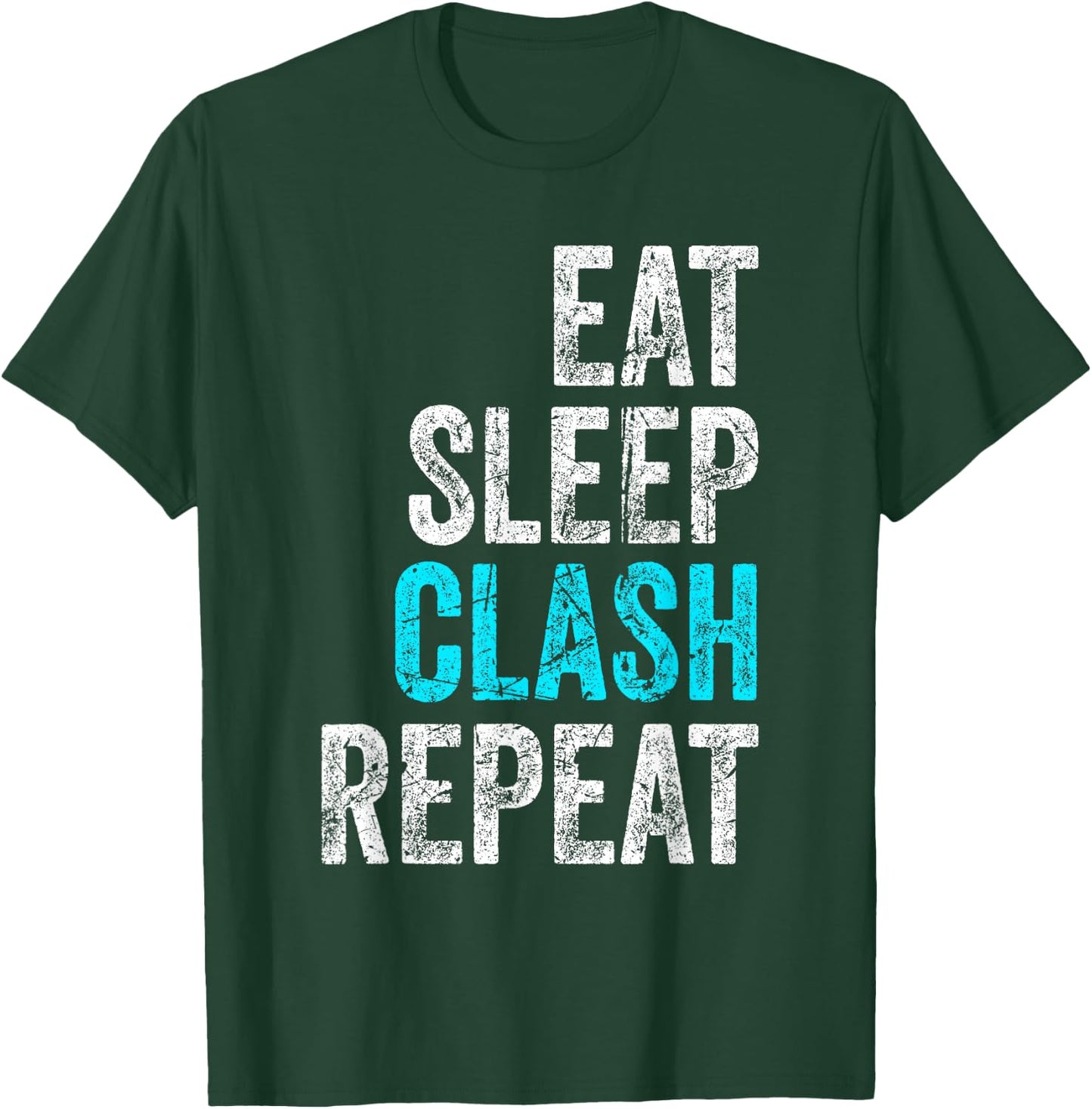 Gaming Clan Apparel Eat Sleep Clash Repeat Clans Vintage T-Shirt - T-Shirt | Forest