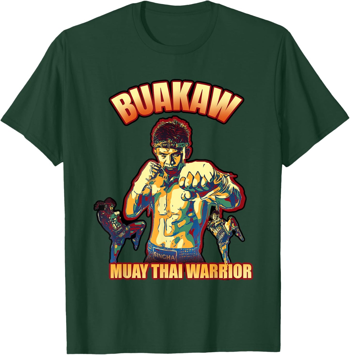 Buakaw - Muay Thai warrior T-Shirt - T-Shirt | Forest