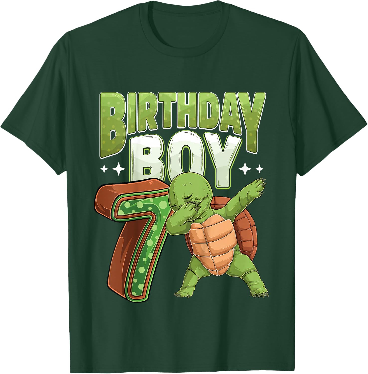 Kids 7 year old Turtle animal lovers 7th Birthday Boy T-Shirt - T-Shirt | Forest