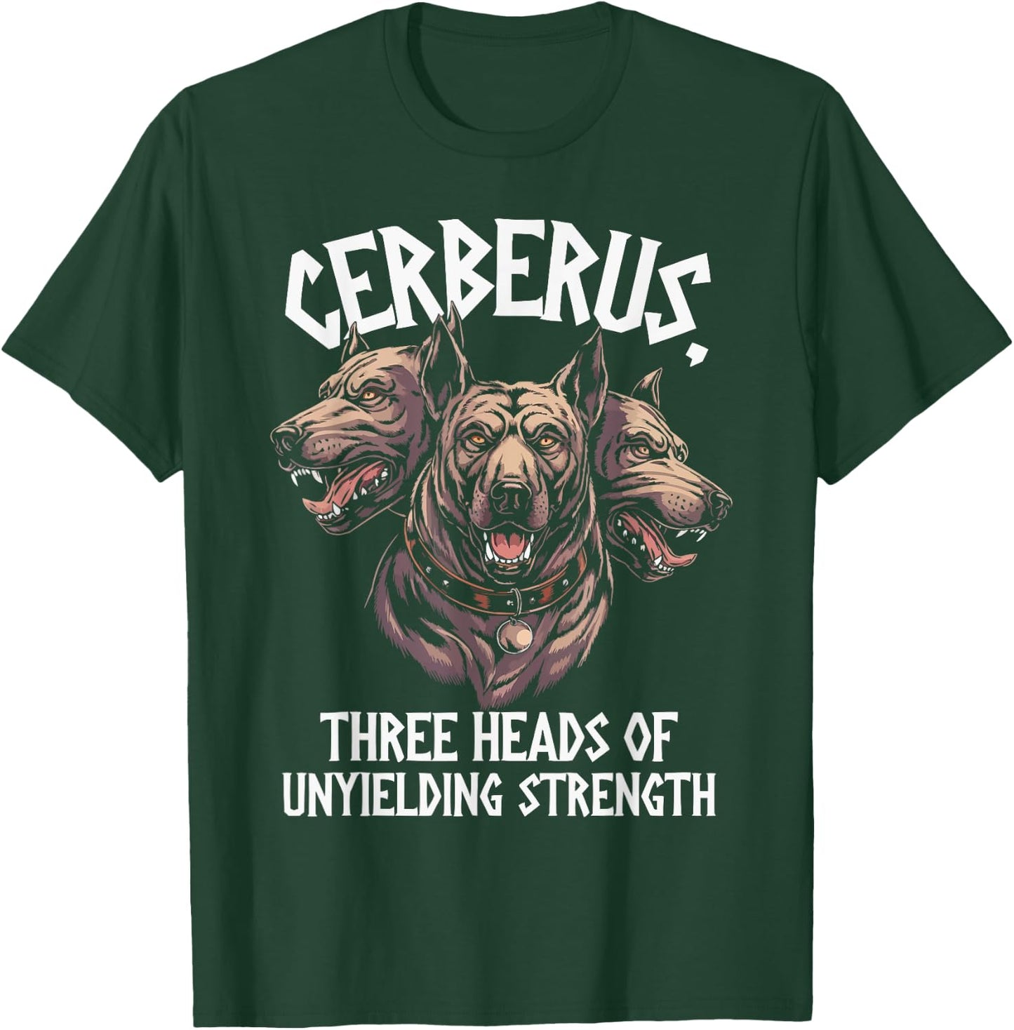 Cerberus Three Headed Dog Mythical Creature Greek Mythology T-Shirt - T-Shirt | Forest