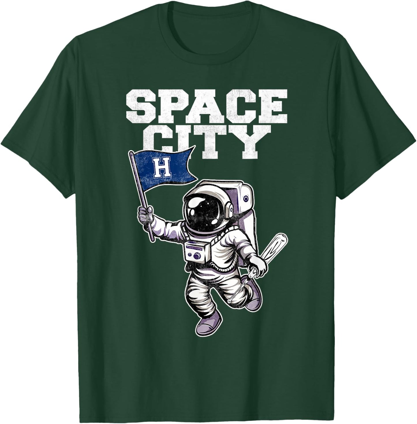 Vintage Houston Name Space City Classic Arts Astronauts T-Shirt - T-Shirt | Forest