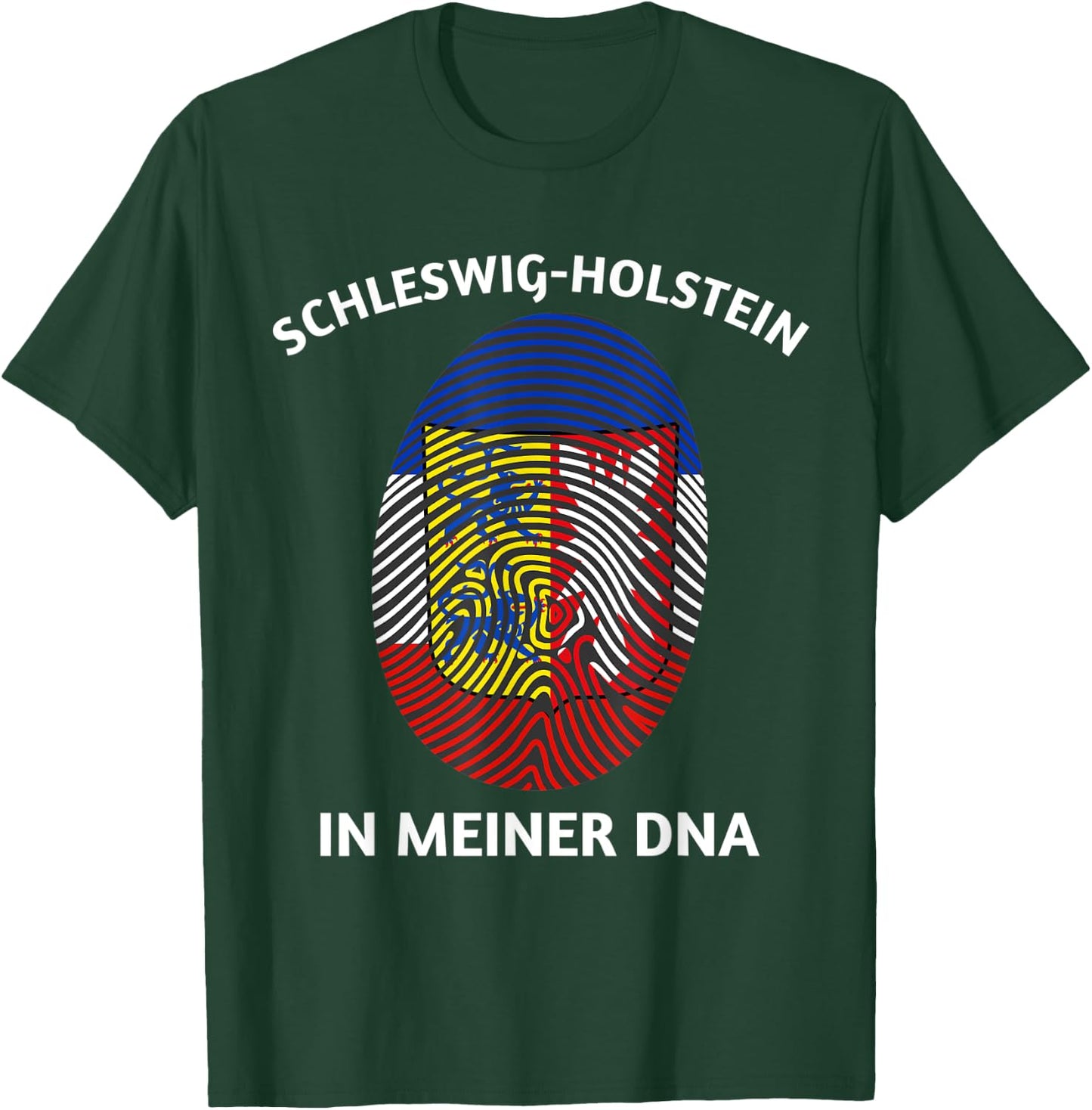 Schleswig-Holstein in Meine DNA Flag Fingerprint T-Shirt - T-Shirt | Forest