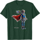 Type 1 Diabetes Superhero Wears CGM and Insulin Pump, T1D T-Shirt - T-Shirt | Forest