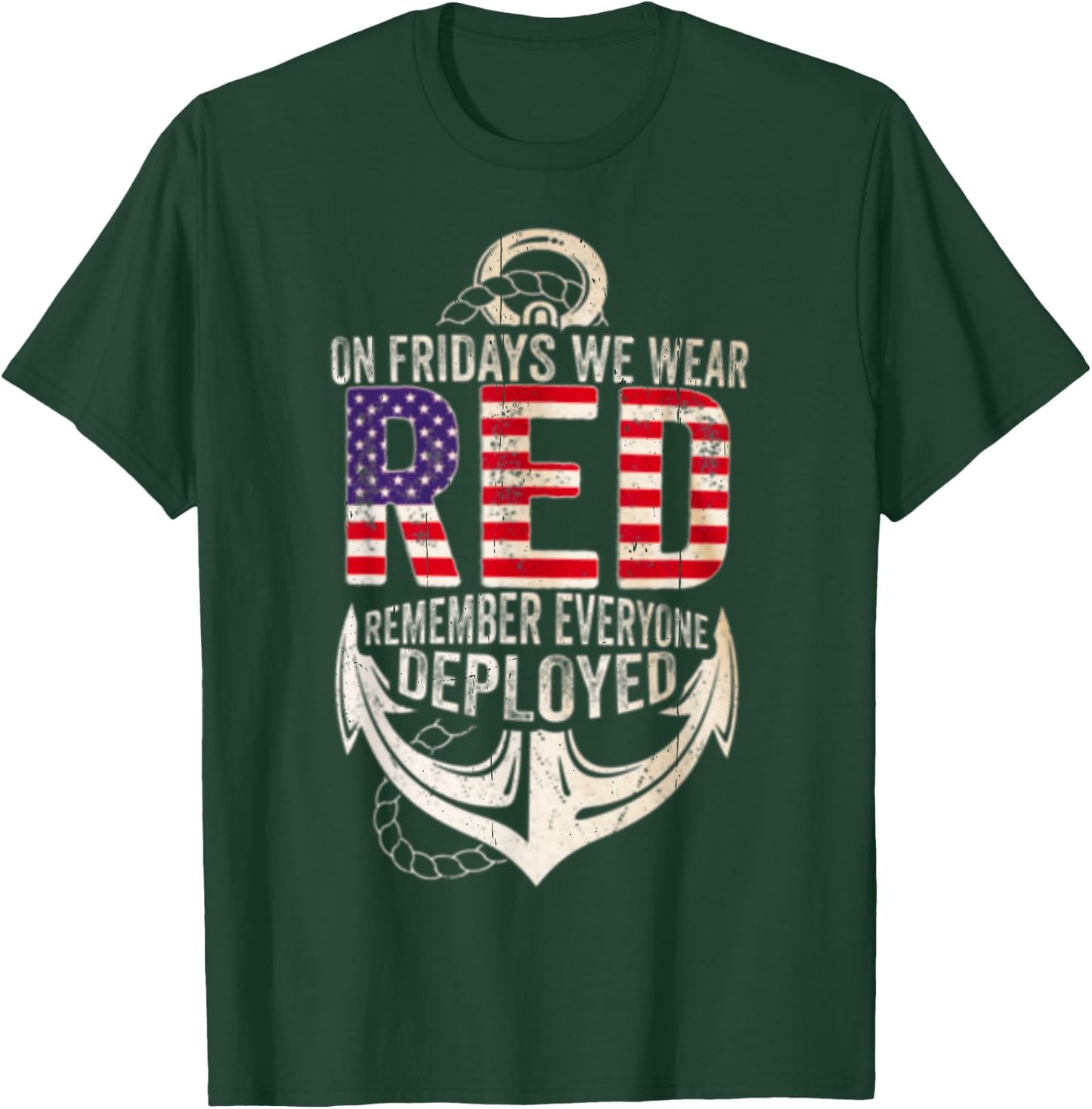 Vintage Red Friday Shirt On Friday We Wear Red T-Shirt - T-Shirt | Forest
