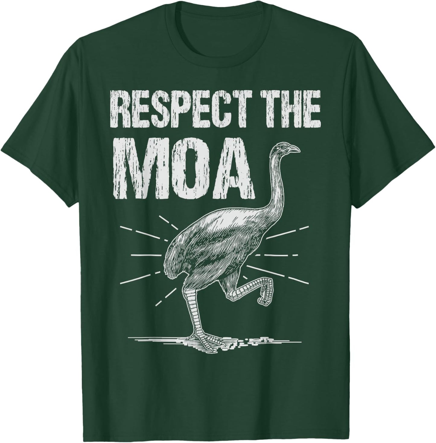 Moa Bird - Respect The Moa T-Shirt - T-Shirt | Forest