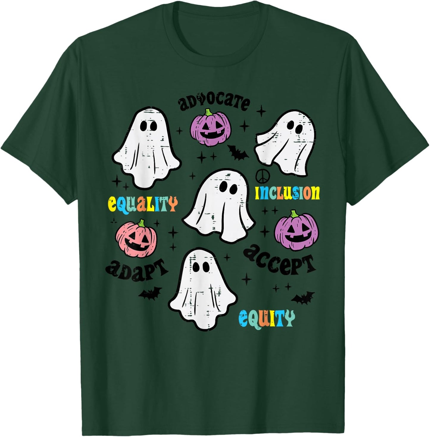 Halloween Advocate Equality Inclusion Costume Women Kids Men T-Shirt - T-Shirt | Forest