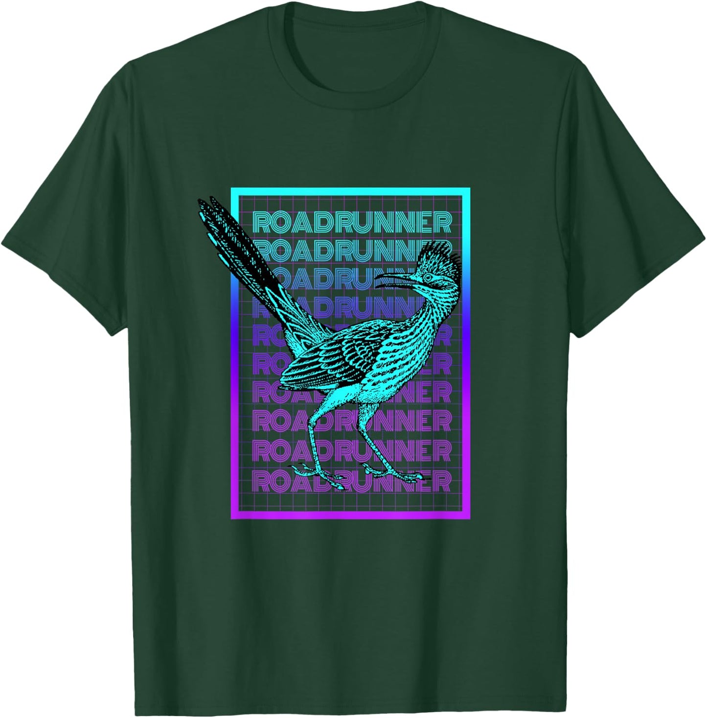 Vintage Roadrunner Gifts Roadrunner Bird Vintage Retro - -Adults, -Kids - Black - Short Sleeve - Crew Collar - Classic Fit - Cotton, Polyester Blend - Small T-Shirt - T-Shirt | Forest
