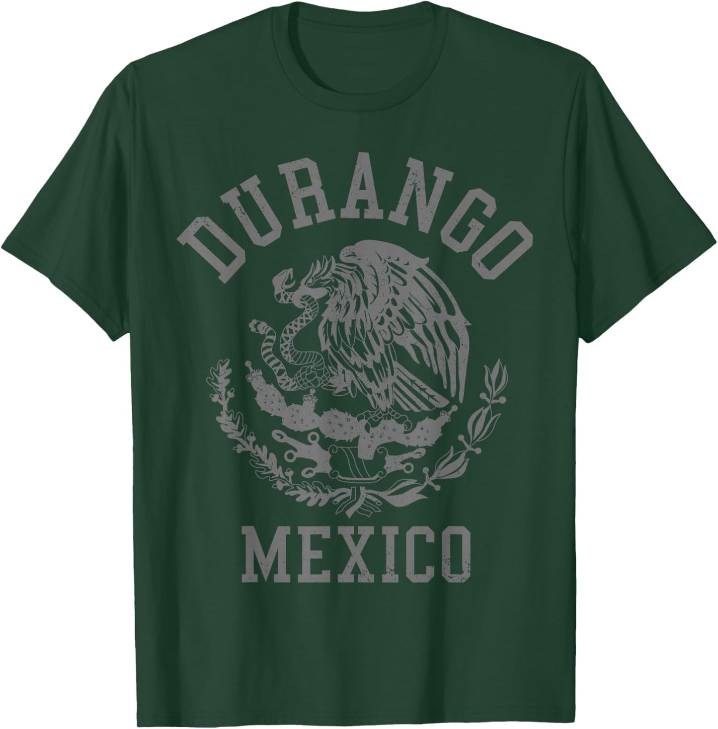 Durango Mexico Pride Mexican Flag Vintage T-Shirt - T-Shirt | Forest