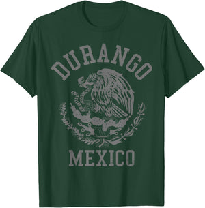 Durango Mexico Pride Mexican Flag Vintage T-Shirt - T-Shirt | Forest