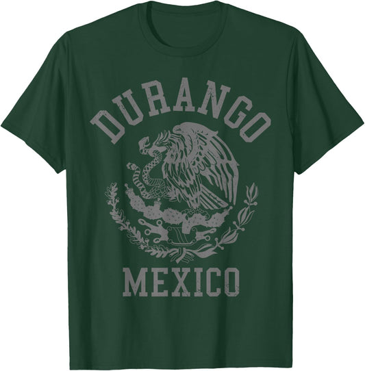 Durango Mexico Pride Mexican Flag Vintage T-Shirt - T-Shirt | Forest