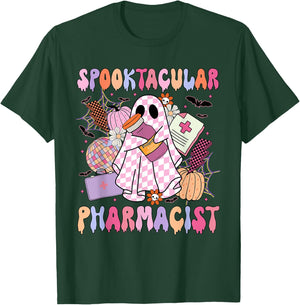 Spooktacular Pharmacist Spooky Halloween Pharmacy Week T-Shirt - T-Shirt | Forest