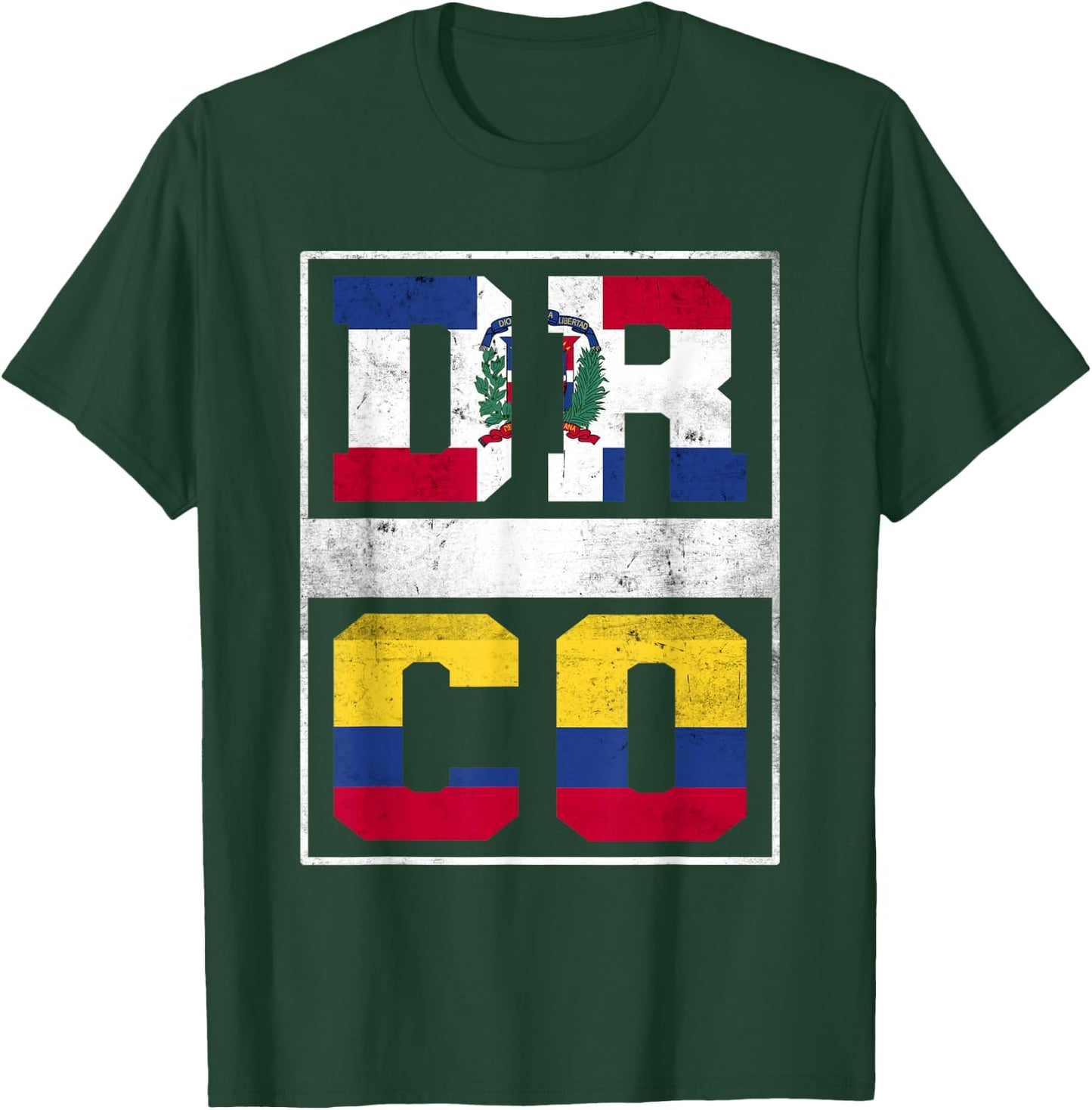 Dominican Republic and Colombia Mix Dominicana Colombian T-Shirt - T-Shirt | Forest
