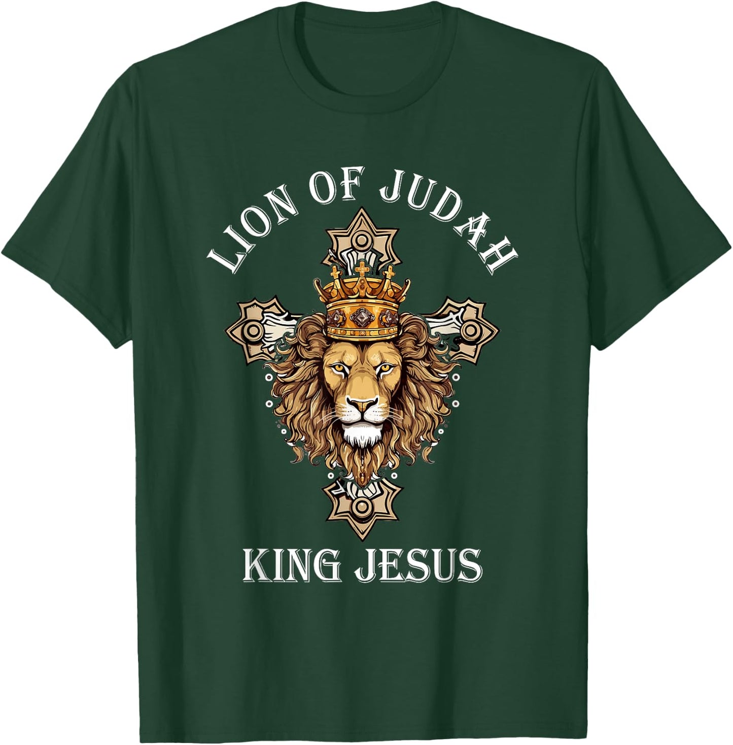 Jesus Lion, The Lion Of Judah, Revelations 5 T-Shirt - T-Shirt | Forest
