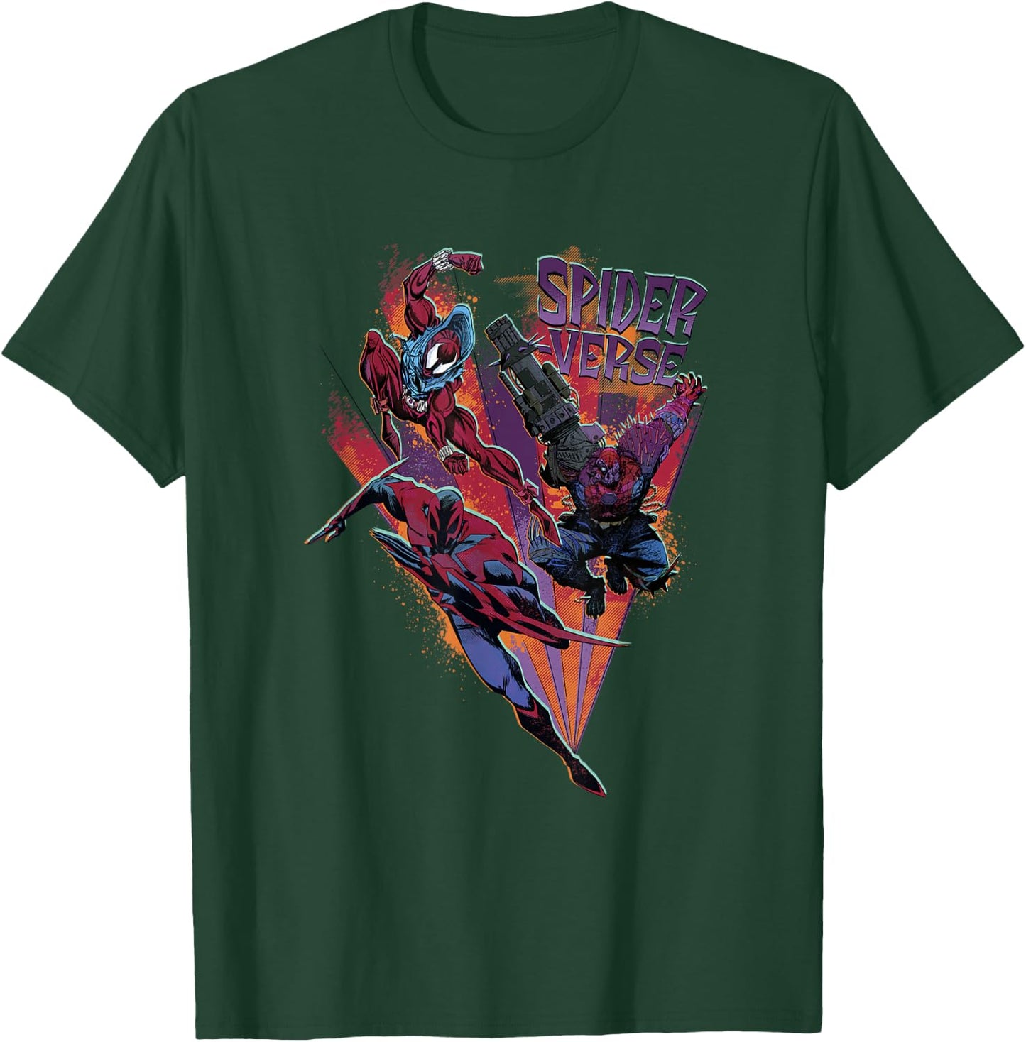Marvel Spider-Man Across The Spider-Verse Part 1 Comic Style T-Shirt - T-Shirt | Forest