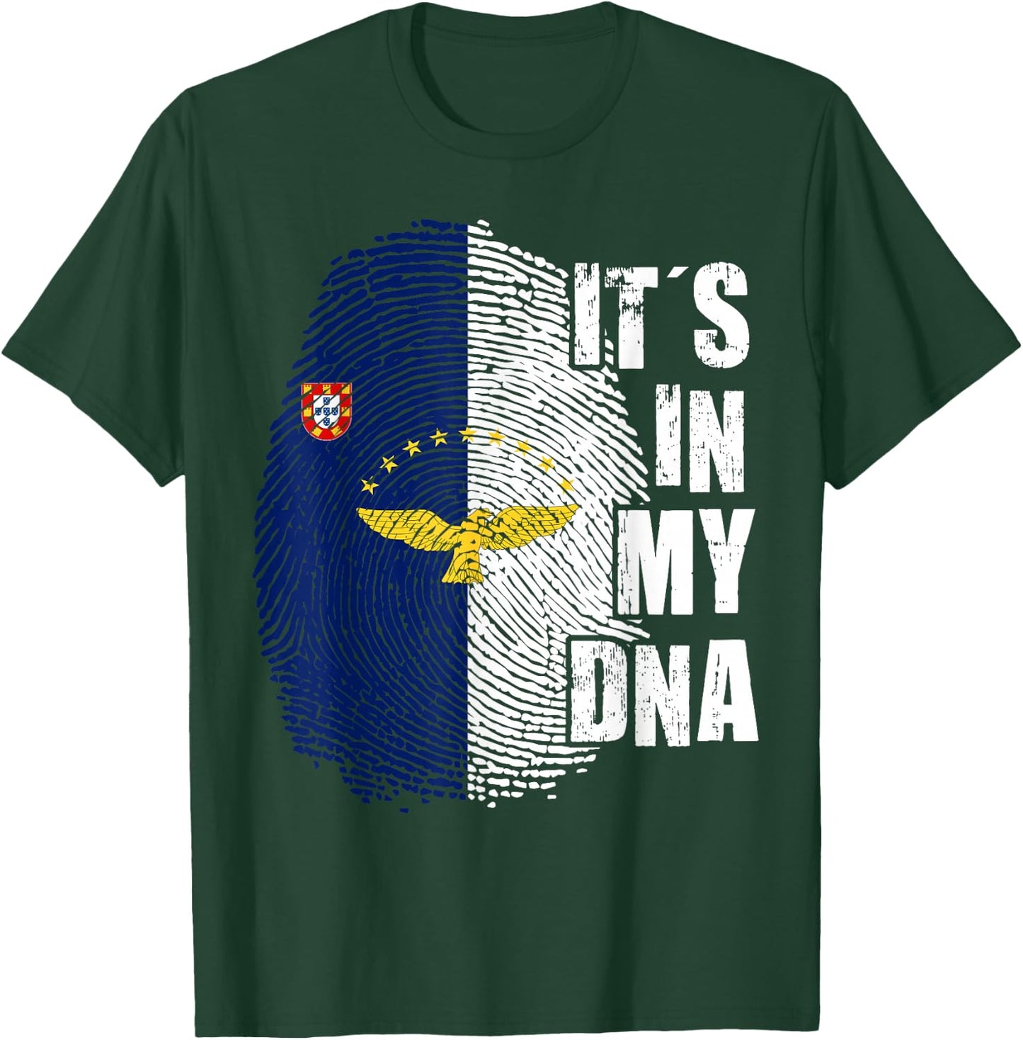 It's my DNA Azores Flag Portugal Patriotic Roots T-Shirt - T-Shirt | Forest