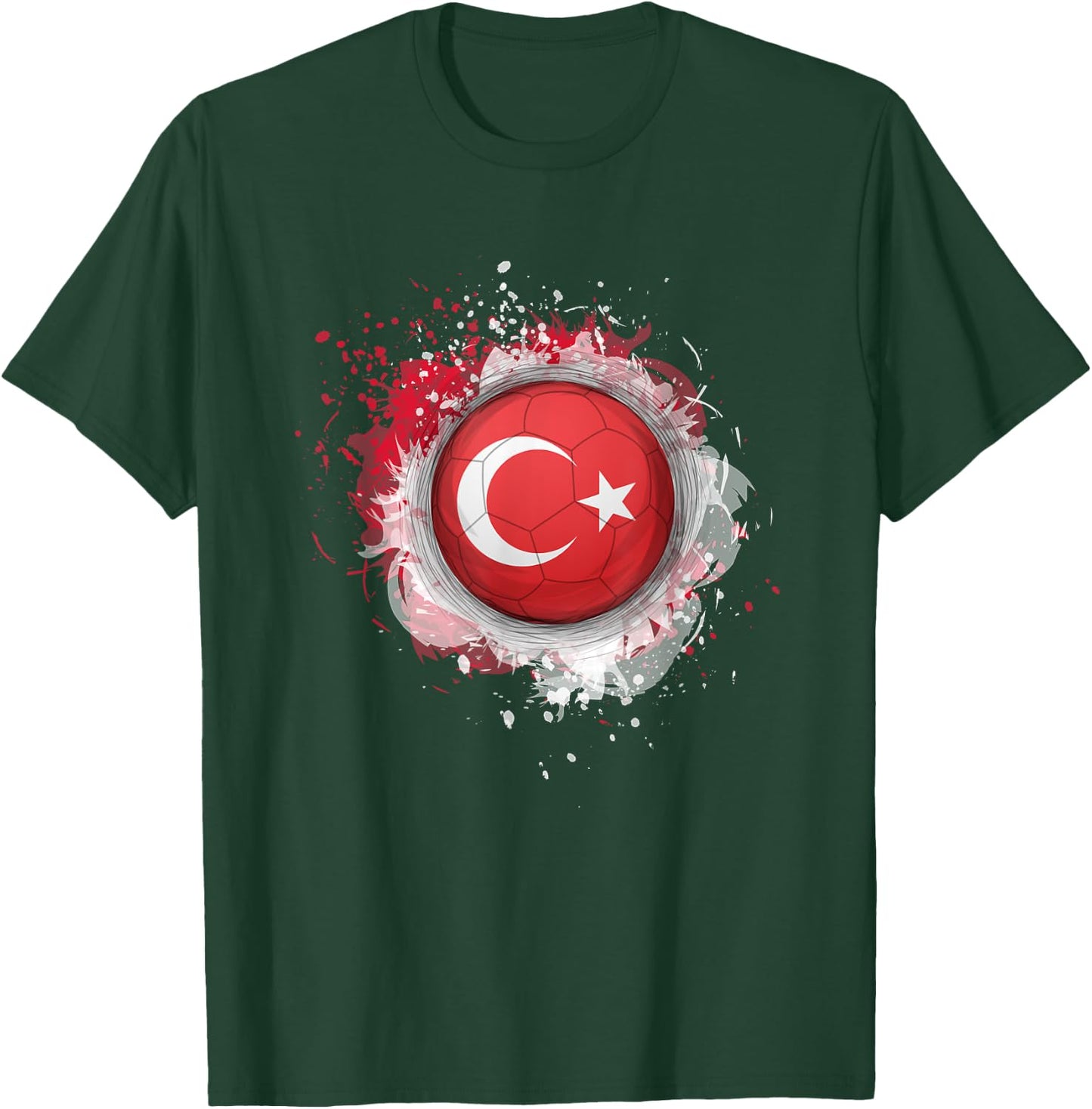 Proud Heritage Turkey Flag Soccer Ball T-Shirt - T-Shirt | Forest