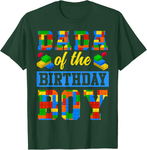 Dada Of The Birthday Boy Building Block Bday Party T-Shirt - T-Shirt | Forest