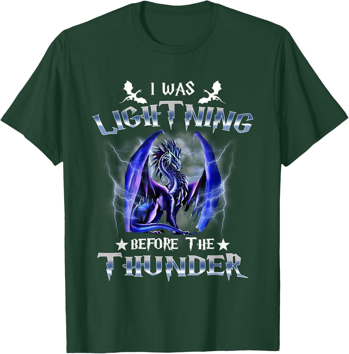 I Was Lightnings Before The Thunder Dragons Men Women Kids T-Shirt - T-Shirt | Forest