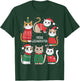 Frohe Weihnachten German Christmas Cats Cute Festive Holiday T-Shirt - T-Shirt | Forest