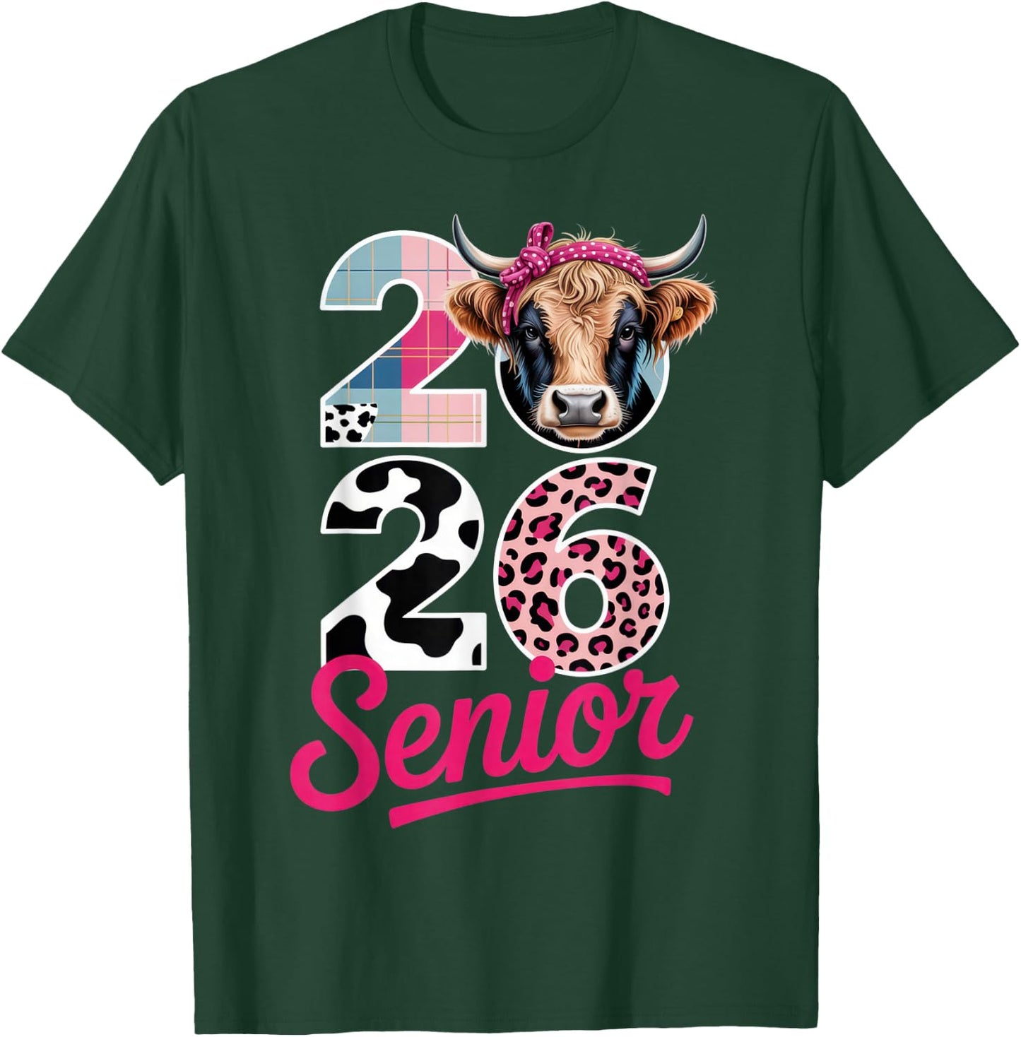 2026 Senior Cow Lovers Graduation Funny Class Shirt for T-Shirt - T-Shirt | Forest