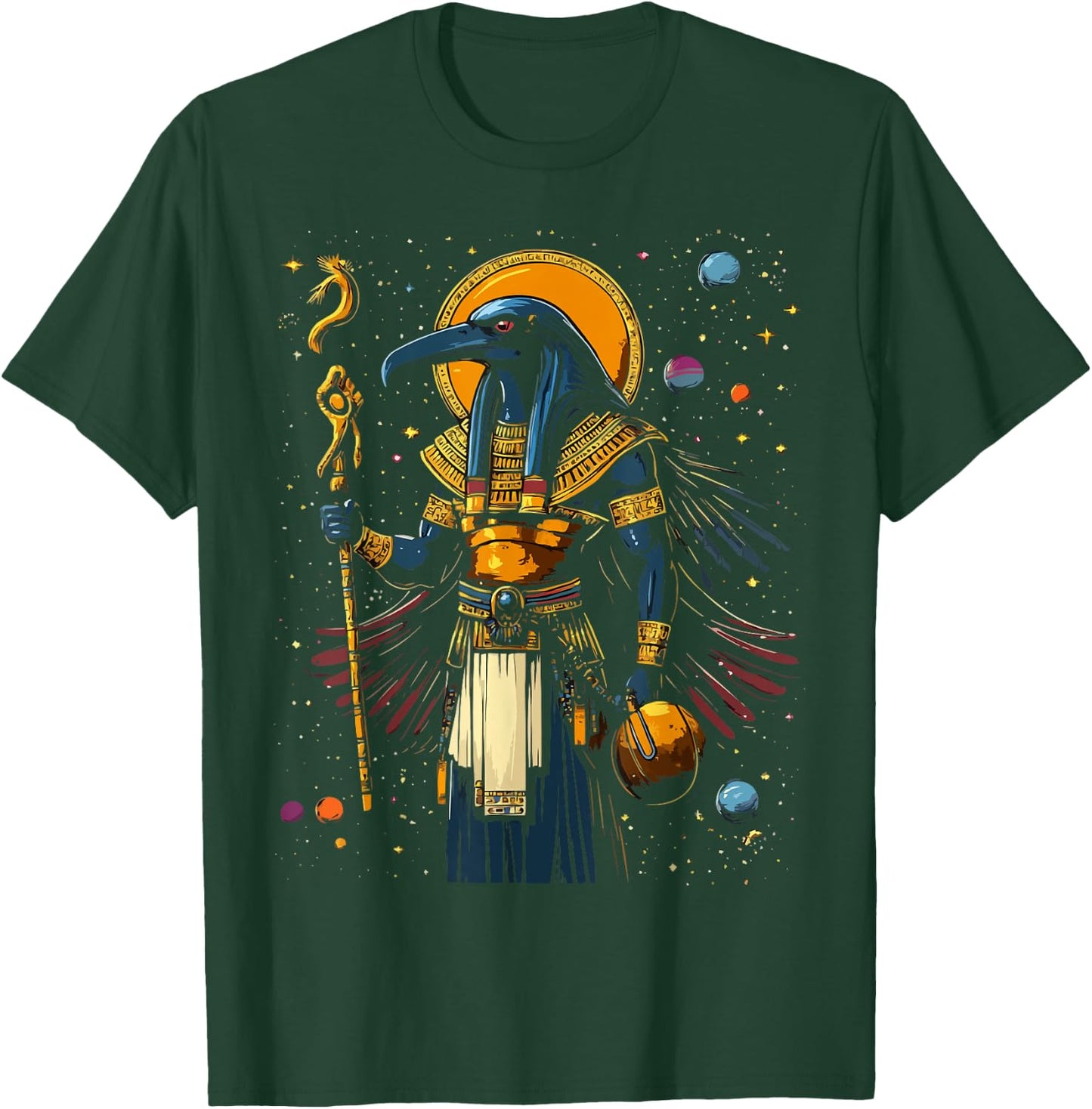 Thoth Egyptian God Egyptian Mythology Pyramid Ancient Egypt T-Shirt - T-Shirt | Forest