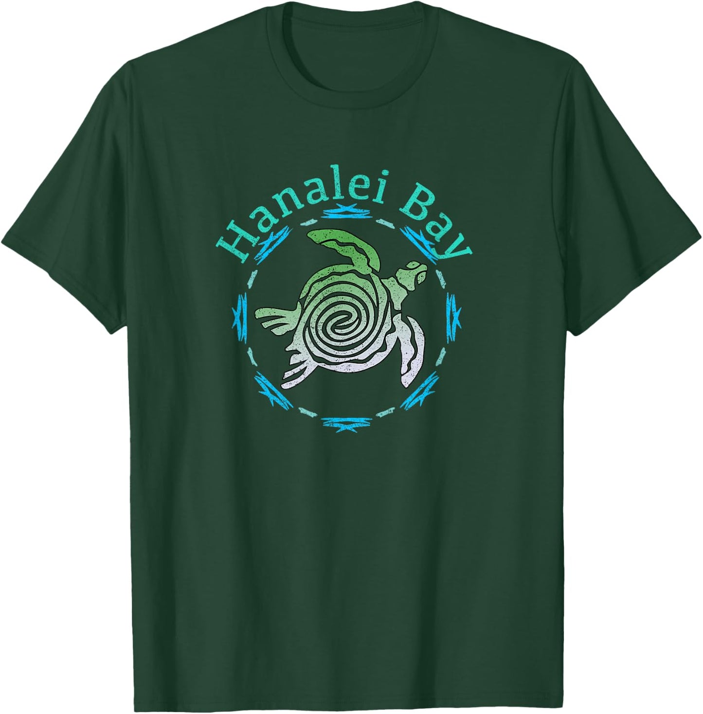 Hanalei Bay Vintage Tribal Turtle Gift T-Shirt - T-Shirt | Forest