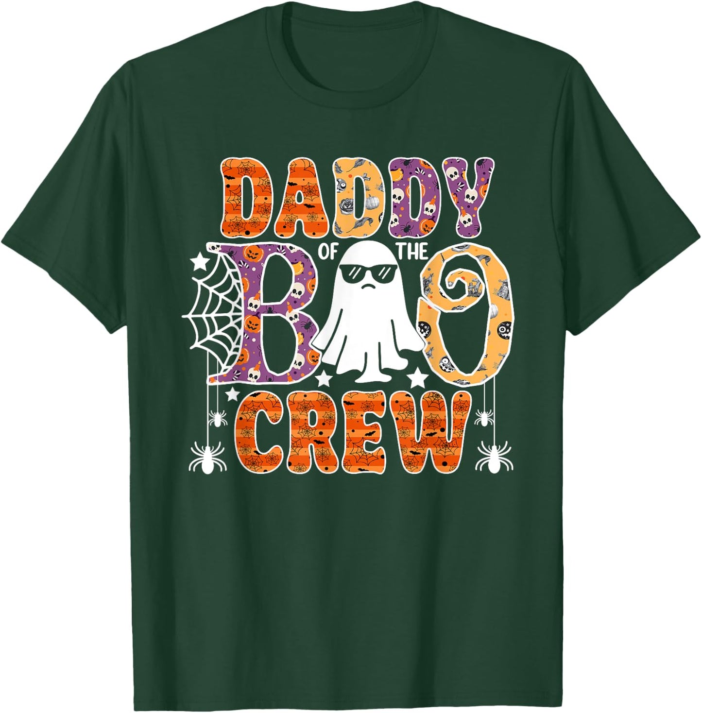 Daddy Of The Boo Crew Funny Halloween Family Matching T-Shirt - T-Shirt | Forest
