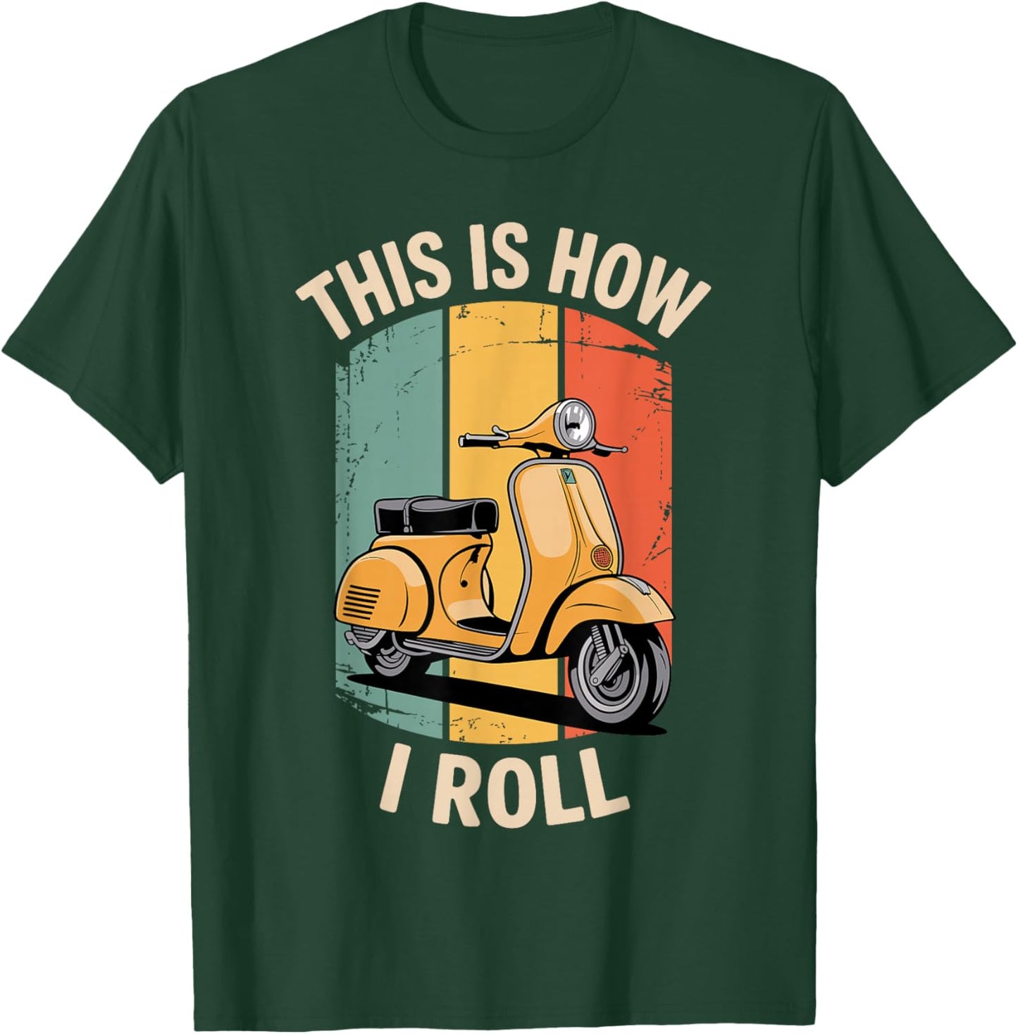 Funny Scooter Design Women Scooter Rider Moped T-Shirt - T-Shirt | Forest