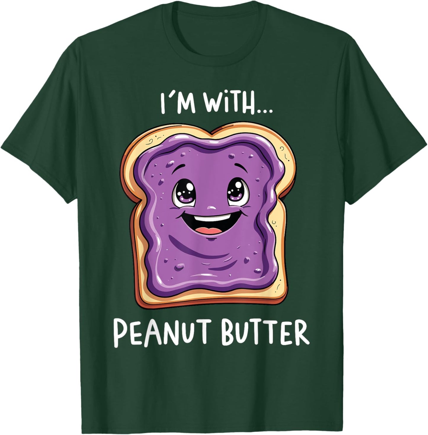 Matching Couple Halloween Peanut Butter The With I'm Jelly T-Shirt - T-Shirt | Forest