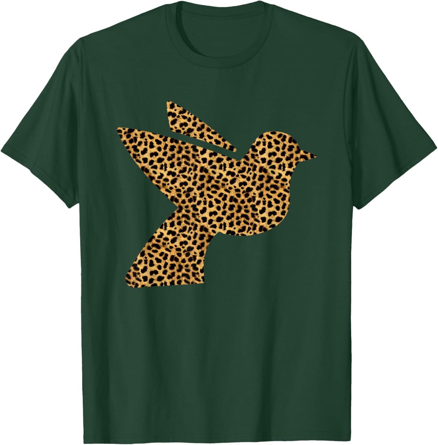 Dove Leopard Print Pigeon Bird Animal Lover Women Gift T-Shirt - T-Shirt | Forest