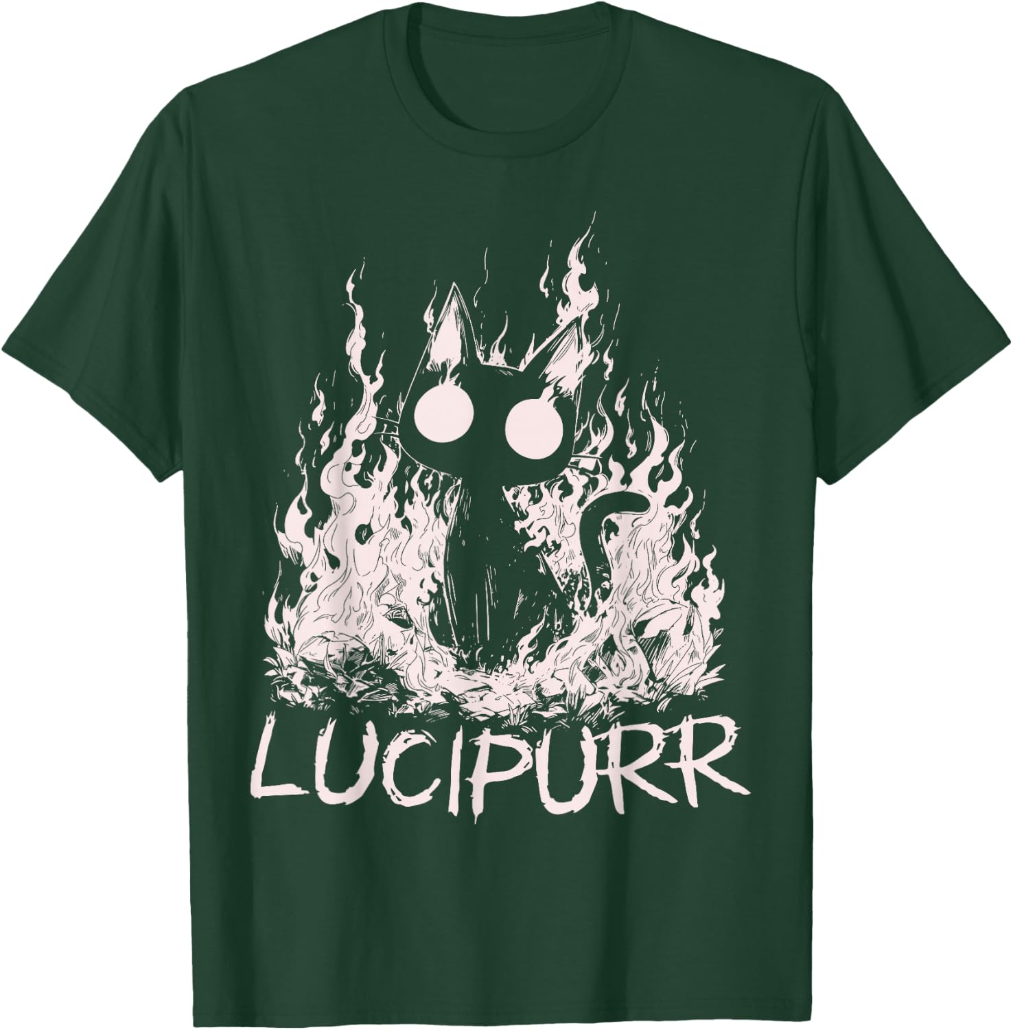 Lucipurr Cat Lover Lucifer Baphomet Demon Kitty T-Shirt - T-Shirt | Forest