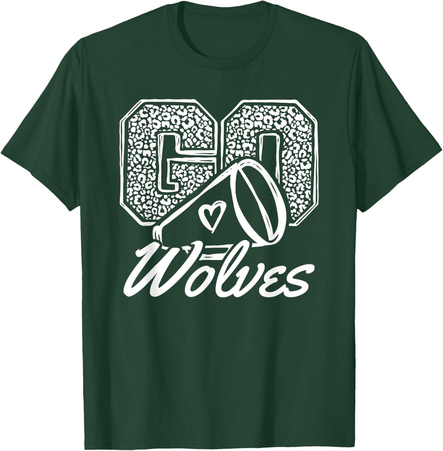 Go Cheer Wolves Sports Name Gifts Men Women Boy Girl T-Shirt - T-Shirt | Forest
