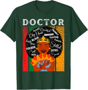 Black Doctor Queen Black History Month Melanin Women T-Shirt - T-Shirt | Forest