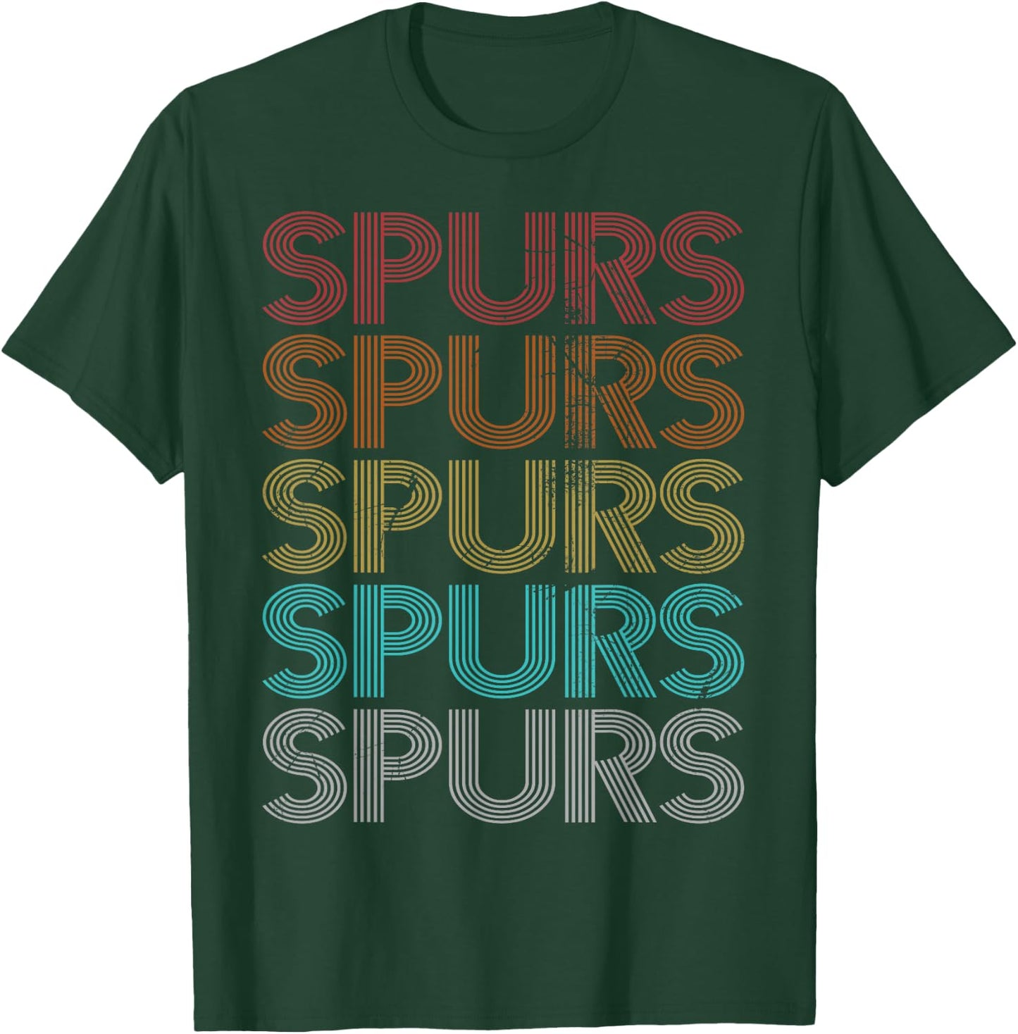 Retro Vintage Spurs T-Shirt - T-Shirt | Forest
